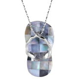 Abalone Shell Slipper Pendant Necklace for Women