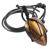 Crystal Stone Pendant Healing Water Drop Shape Gemston Necklace Amulet