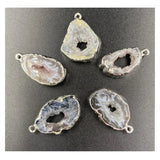Silver Agate Quartz Pendant Necklace for Women