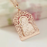 Religious Women Pendants 585 Mother Son Pendants Gift