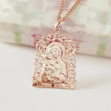Religious Women Pendants 585 Mother Son Pendants Gift