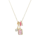 Geometric Pendant Necklace Zircon Sweater Chain Ladies Jewelry for Party