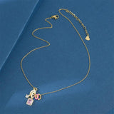 Geometric Pendant Necklace Zircon Sweater Chain Ladies Jewelry for Party