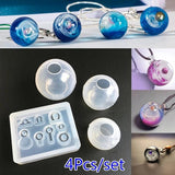 Transparent Ball Pendant Resin Mold Set for DIY Jewelry Making