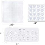 3 Pcs Epoxy Resin Mold Chess Board Pieces Silicone Mould Set