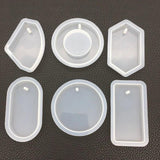 6 Shapes Silicone Casting Resin Molds DIY Jewelry Pendants Clay Epoxy Resin