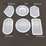 6 Shapes Silicone Casting Resin Molds DIY Jewelry Pendants Clay Epoxy Resin