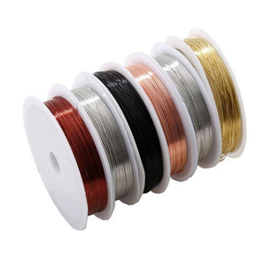 6 Roll Beading Wire for Craft Bangle Bracelet Making Colorful
