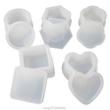 5 Pcs Box Resin Molds with Lids for DIY Craft Making, Storage D03
