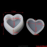 5 Pcs Box Resin Molds with Lids for DIY Craft Making, Storage D03