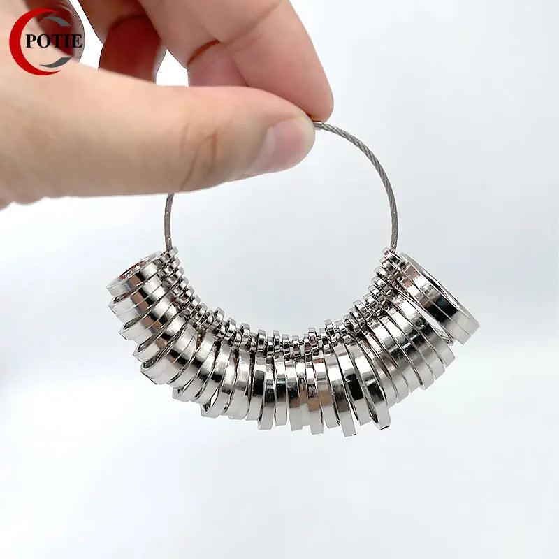 HK Size 1-33 Metal Finger Ring Sizer Measure Gauge