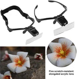 Head Mounted Illuminated Magnifying Visor for Reading and Repairing
