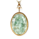 Chakra Crystal Pendant Necklace Reiki Healing Jewelry Natural Chips