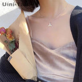 Uini-Tail hot 925 Tibetan silver double dolphin fishtail necklace