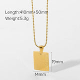 Korea Style Stainless Steel Letter Tag Necklace for Women