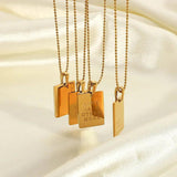 Korea Style Stainless Steel Letter Tag Necklace for Women