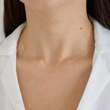 Dainty Initial Necklace A-Z Silver Letter Name Necklace