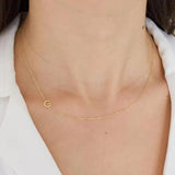 Dainty Initial Necklace A-Z Silver Letter Name Necklace