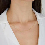 Dainty Initial Necklace A-Z Silver Letter Name Necklace