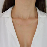 Dainty Initial Necklace A-Z Silver Letter Name Necklace