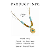 Peri'sBox Ethnic Evil Eye Sunburst Water Drop Pendant Necklace