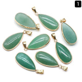 Water Drop Natural Gem Stone Pendant for Women