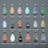 Water Drop Natural Gem Stone Pendant for Women
