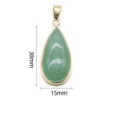Water Drop Natural Gem Stone Pendant for Women