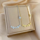 Sunflower Necklace for Women Stainless Steel No Easy Fede Necklace C