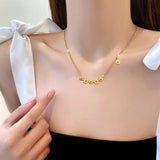 Sunflower Necklace for Women Stainless Steel No Easy Fede Necklace C