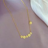 Sunflower Necklace for Women Stainless Steel No Easy Fede Necklace C