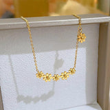 Sunflower Necklace for Women Stainless Steel No Easy Fede Necklace C