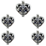 10Pcs Heart Pearl Cage Locket Aromatherapy Pendant DIY Jewelry Bulk