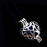 10Pcs Heart Pearl Cage Locket Aromatherapy Pendant DIY Jewelry Bulk