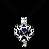 10Pcs Heart Pearl Cage Locket Aromatherapy Pendant DIY Jewelry Bulk