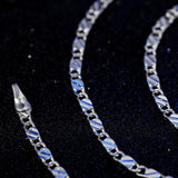 925 Silver 2MM Clavicle Chain Necklace Men Women Wedding Jewelry