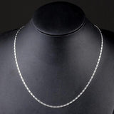 925 Silver 2MM Clavicle Chain Necklace Men Women Wedding Jewelry