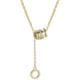 316L Stainless Steel Roman Numeral Circle Pendant Necklace