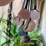 Irregular Natural Stone Necklace Rock Mineral Quartz Pendulum