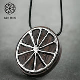 Kpop Lemon Wooden Pendant Sweater Chain Trending Necklace