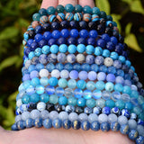 Natural Stone Bead Assortment for DIY Bracelet 4-12MM