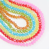4mm 6mm Crystal Rondelle Beads Faceted Spacer Round Glass Beads Diy Jewelry