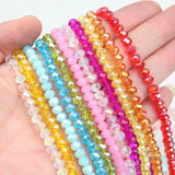 4mm 6mm Crystal Rondelle Beads Faceted Spacer Round Glass Beads Diy Jewelry