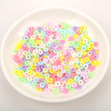 200-800pcs 6mm Flat Round Polymer Clay Spacer Beads for DIY Jewelry Making