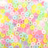 200-800pcs 6mm Flat Round Polymer Clay Spacer Beads for DIY Jewelry Making