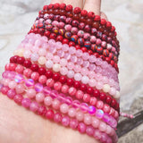 Natural Red Stone Beads Red Coral Agates Persian Jades Tourmaline Crystal
