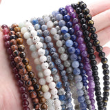 Natural Stone Beads Lapis Lazuli Jaspers Chakras Gem Beads DIY Bracelet Necklace