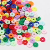 200pcs 6mm Flat Round Acrylic Spacer Beads Jewelry Making DIY Bracelets
