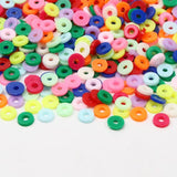 200pcs 6mm Flat Round Acrylic Spacer Beads Jewelry Making DIY Bracelets