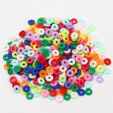 200pcs 6mm Flat Round Acrylic Spacer Beads Jewelry Making DIY Bracelets